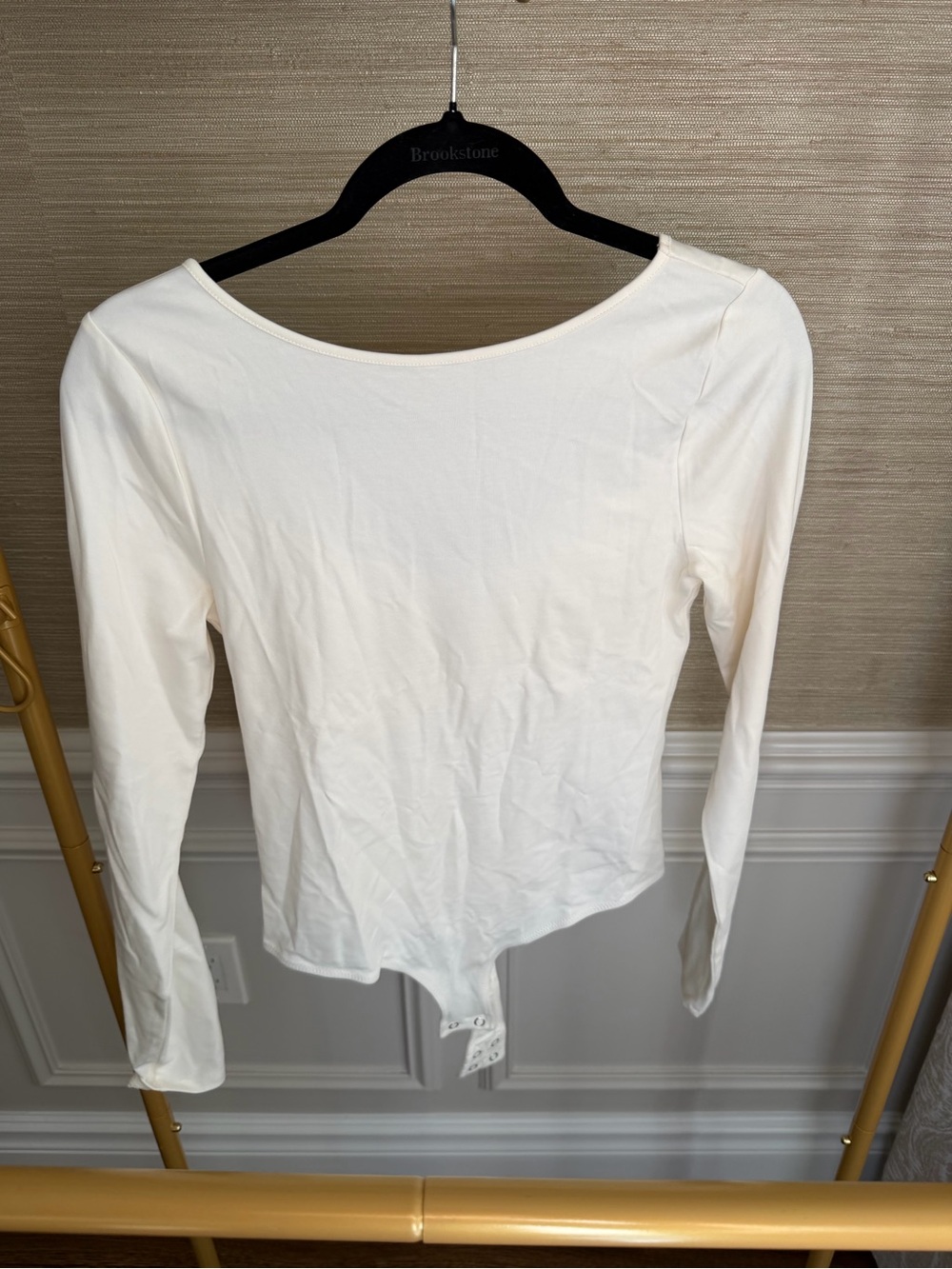 J. Crew Women's White Long-Sleeve Bodysuit